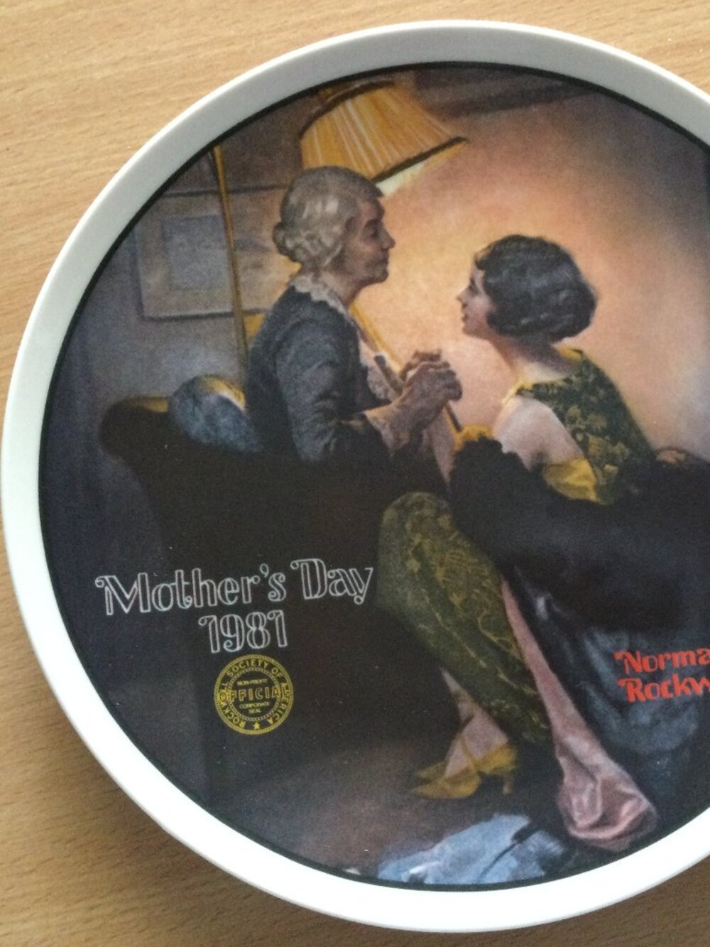Norman Rockwell “After the Party” Mother’s Day 1981 Plate – Knowles Limited Edit